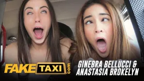 Fake Taxi Cheeky Spanish Lesbians Anastasia &amp; Ginebra in Backseat Threesome